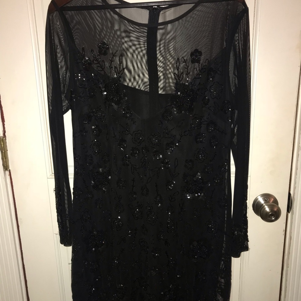 Black sequin dress